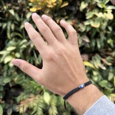 Náramok Evil Eye - Macrame Black