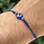 Kabbalah náramek 7 uzlů - BLUE EVIL EYE