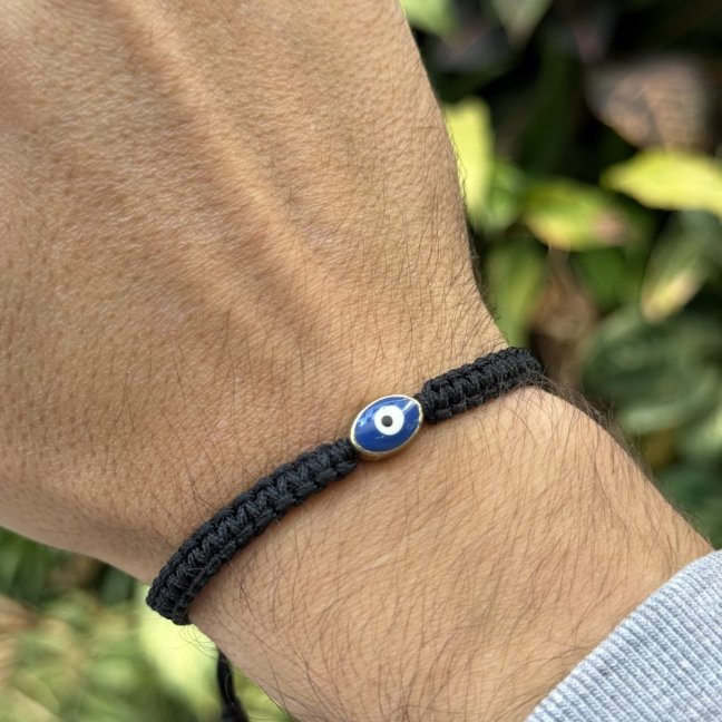 Náramek Evil Eye - Macrame Black