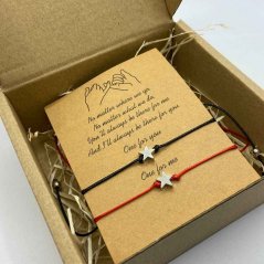 Šnúrkové náramky pre páry - HVIEZDA