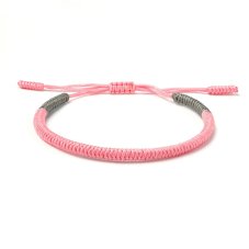 Tibetský náramek pro štěstí - PINK GREY