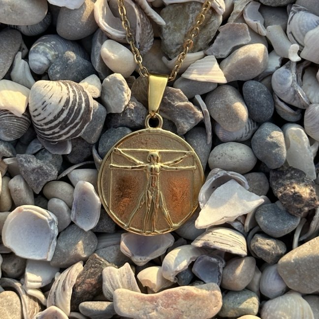 Retiazka z chirurgickej ocele - ZLATÝ VITRUVIAN