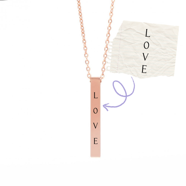 Retiazka z chirurgickej ocele - TUBUS - Farba: Rose gold