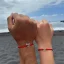 Stříbrné náramky pro páry - SRDCE ORIGAMI - Barva komponent: Zlaté