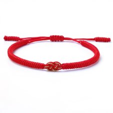 Tibetský náramok - RED DOUBLE KNOT