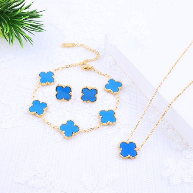 Set z chirurgickej ocele - Modrý  Clover