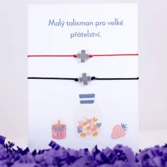 Provázkový náramek pro páry - KŘÍŽ