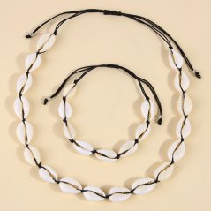 Náramek a choker z mušlí - Vacay