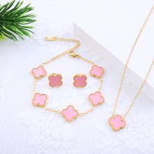 Set z chirurgickej ocele - Rúžový Clover