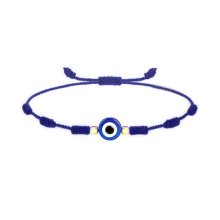 Kabbalah náramek 7 uzlů - BLUE EVIL EYE