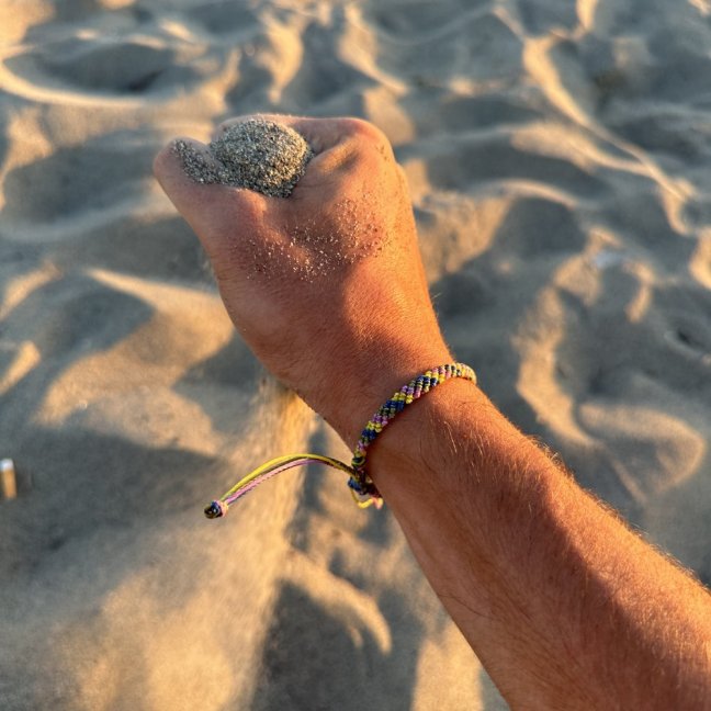 Pletený macrame náramek - BEACH