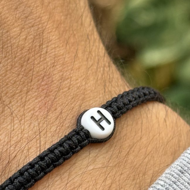 Náramky pre páry s iniciálmi - Macrame