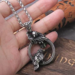 Vikingský náhrdelník - Hugin a Munin