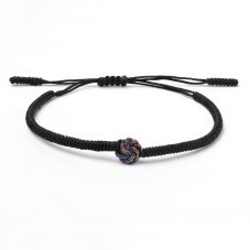 Tibetský náramek pro štěstí - BLACK KNOT