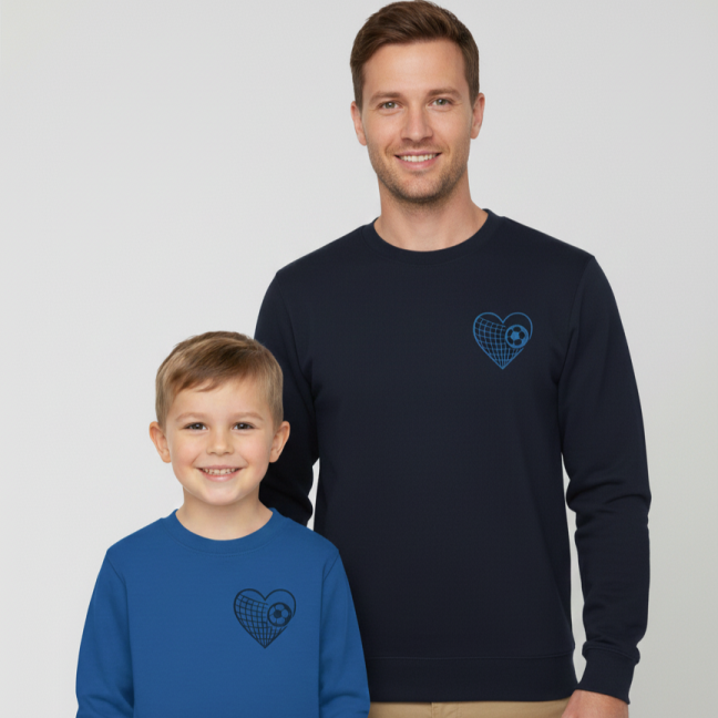 Dětská mikina s vlastnou výšivkou bez kapuce