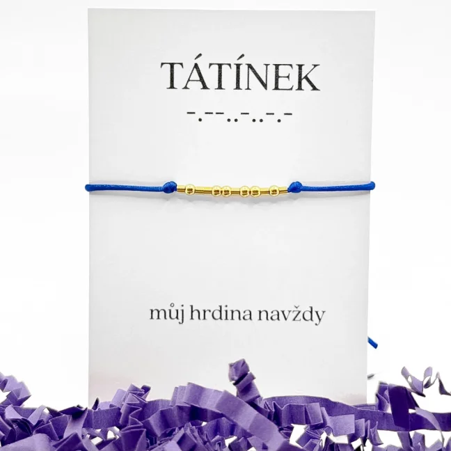 Náramek pro tátu - Morseovka - Morseovka: TATÍNEK