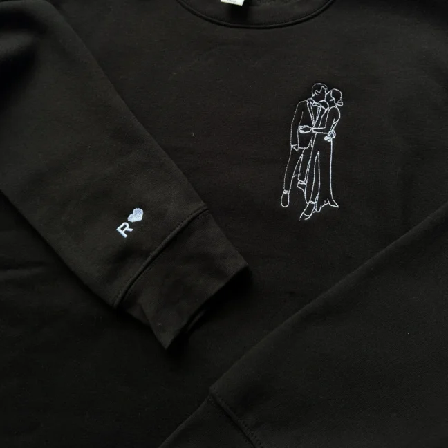 Mikina s vlastnou výšivkou bez kapuce