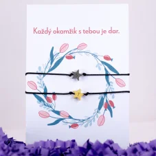 Šnúrkové náramky pre pary z ocele - HVIEZDA