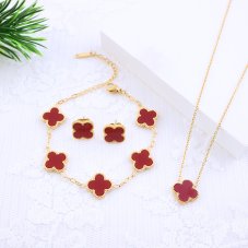 Set z chirurgickej ocele - Červený Clover