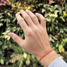 Pletený macrame náramok - ORANGE