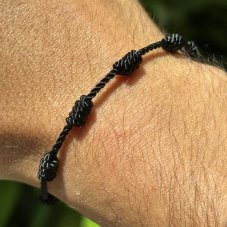 Kabbalah 7 uzlů s křížem - ČERNÝ