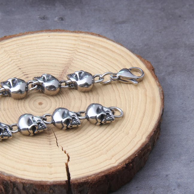 Vikingský náhrdelník z chirurgickej oceli - Skull