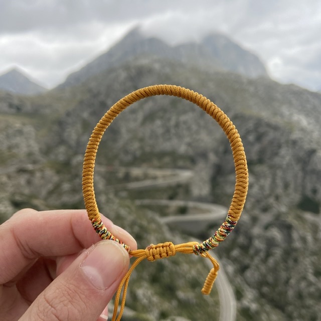 Tibetský náramok - ŽLTÝ II