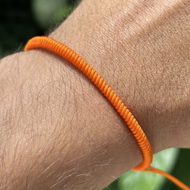 Tibetský náramok - ORANŽOVÝ THIN
