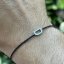 Provázkový náramok s písmenom z ocele - Písmeno: D
