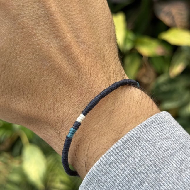 Provázkový náramek - TIBET BLUE