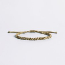 Pletený macrame náramek - KHAKI