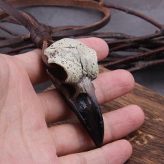 Vikingský náhrdelník - Raven Skull