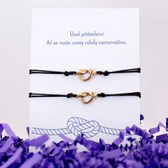 Šnúrkové náramky priateľstva - ZLATÝ UZOL