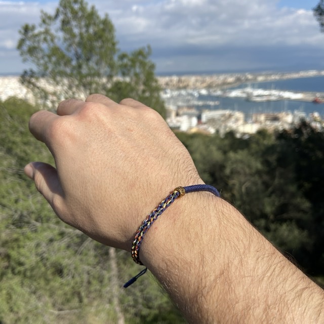 Tibetský náramek pro štěstí - UNITE BLUE