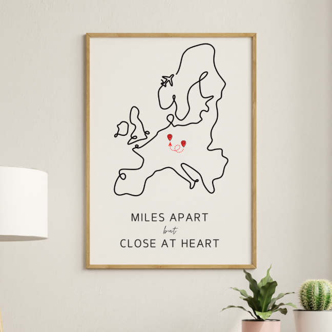 Plakát - Dálka nás nezastaví mapa Evropy