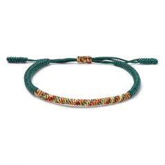 Tibetský náramek pro štěstí - ZELENÝ III