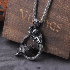 Vikingský náhrdelník - Hugin a Munin
