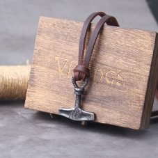 Vikingský náhrdelník z chirurgickej ocele - Mjolnir Thorovo kladivo