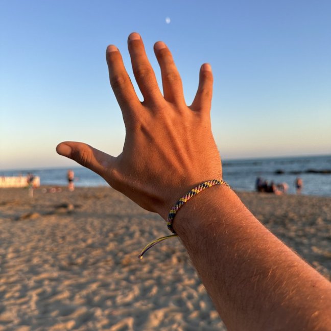 Pletený macrame náramek - BEACH
