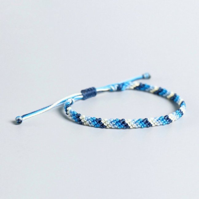 Pletený macrame náramek - CLOUD