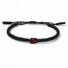 Tibetský náramek pro štěstí - BLACK DOUBLE KNOT II