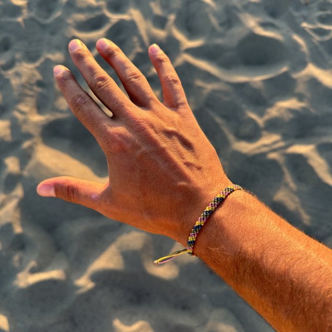 Pletený macrame náramek - BEACH