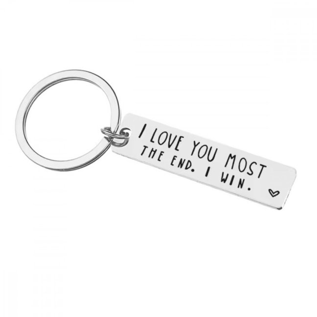 Klíčenky pro páry z chirurgické oceli - I love you