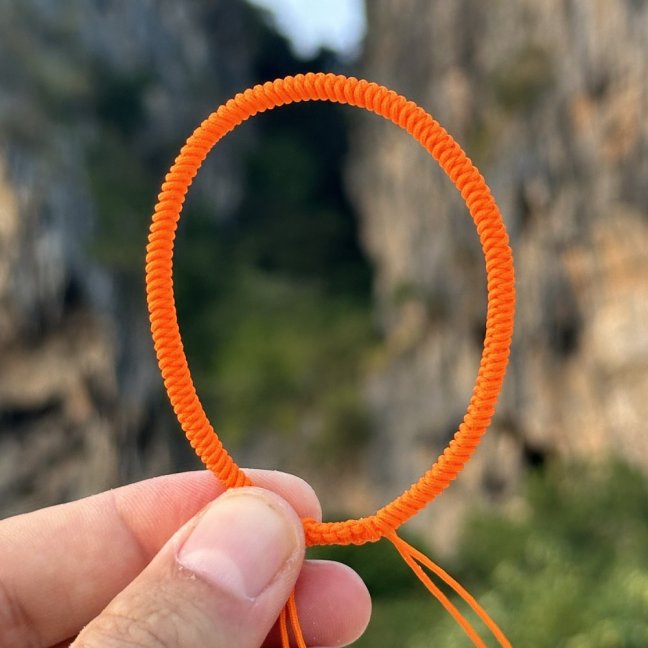 Tibetský náramok - ORANŽOVÝ THIN