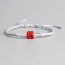 Tibetský náramok - WHITE KNOT