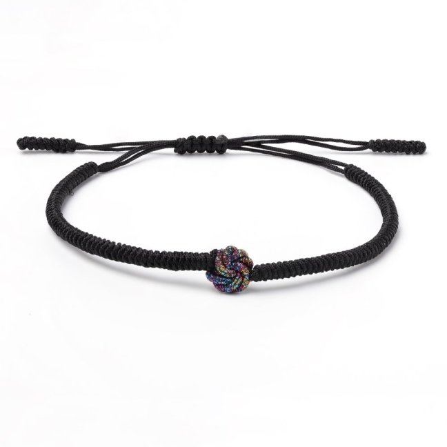 Tibetský náramek pro štěstí - BLACK KNOT