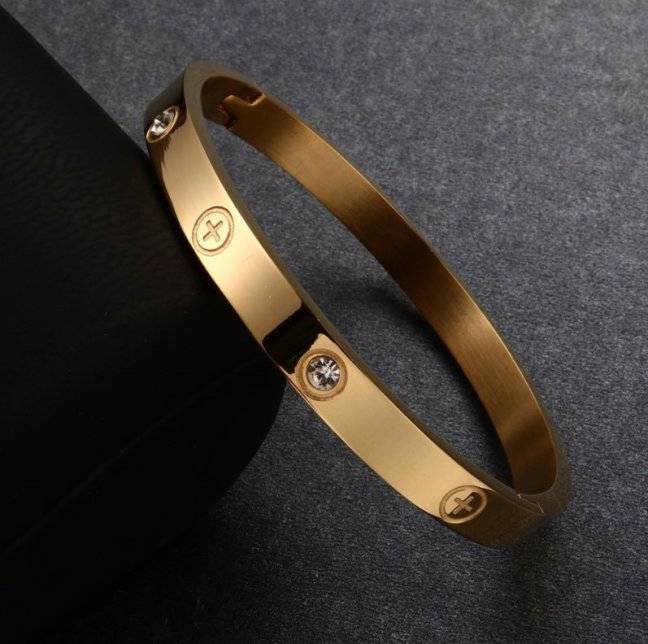 Dámsky náramok BANGLE SCREW DOTS GOLD