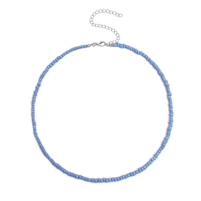 Korálkový choker - Modrý