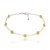 Korálkový choker - Žlté kvetinky