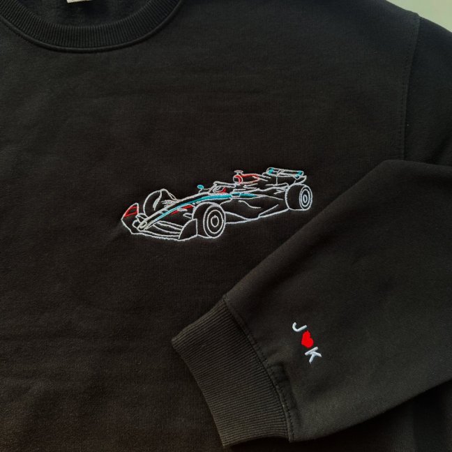 Mikina s vlastnou výšivkou bez kapuce